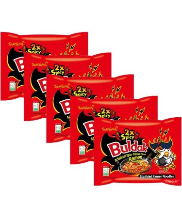 CNMART Samyang Double Spicy 2x Spicy Hot Chicken Flavour Ramen Noodles (Pack of 25) - Buy Online on GoSupps.com