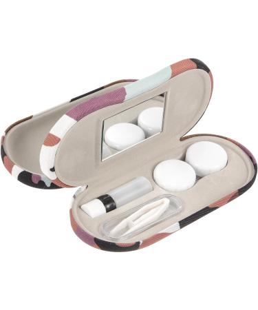Buy Homsfou Dual-Purpose Glasses Case & Contact Lens Container - Travel-Friendly Storage Box with Flocked Cloth Design - Buy Online on GoSupps.com
