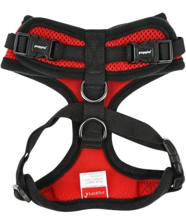 Puppia RiteFit Harness Medium Red - Comfortable and Adjustable - Buy Online on GoSupps.com