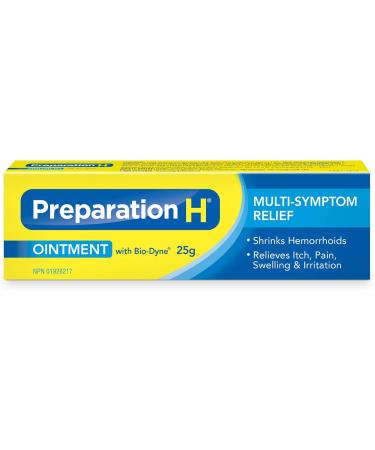 Preparation H Multi-Symptom Hemorrhoid Treatment Cream with Bio-Dyne 25g Tube & Multi-Symptom Hemorrhoid Treatment Ointment with Bio-Dyne 25g Tube Medication+ 25g - Buy Online on GoSupps.com