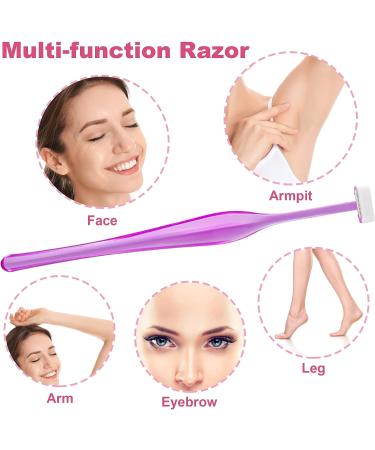 ANCIRS 24 Pack Eyebrow Trimmer Razors for Women - Stainless Steel T Shape Shaver Tool for Eye Brow - Facial Makeup Kit in Purple and Pink - Buy Online on GoSupps.com