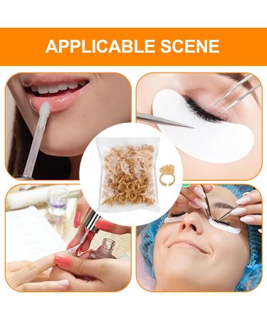 Glue Rings - Glue Holder for Eyelash Extensions 100pcs Disposable Adjustable Cups | Eyelash Rings for Professional Eyelash Application Kits Suitable for Ink Products for Eyelash Extensions - Buy Online on GoSupps.com