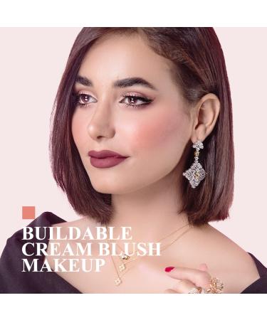 LUXAZA Cream Blush Stick for Cheeks & Lips - Natural Matte Finish | Lightweight Dewy Creme Blush for Mature Skin | Peachy-Pink Shade #01B - Buy Online on GoSupps.com