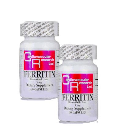 Cardiovascular Research Ferritin (bioavailable Iron) 60 Count (Pack of 2) Unflavored 60 Count (Pack of 2)