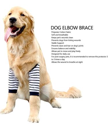 Soft and Breathable Dog Elbow Brace Protector Prevent Licking and Wearable Striped Design for Enhanced Style and Functionality (5XL) - Buy Online on GoSupps.com