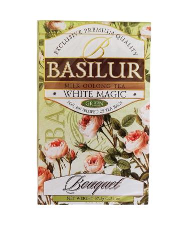 BASILUR Basilur White Magic Tea Bags (2 x 25 Green Tea Bags) Ceylon