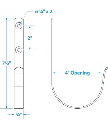 Seachoice Polished 304 Stainless Steel Ring Buoy Bracket - 4 Opening - Buy Online on GoSupps.com
