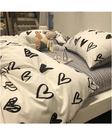 Bedding Set Flat Bed Sheet Duvet Cover Twin Full Queen - Bed Linen Boy Girl Bedding Sets Flower Cherry Soft (B 1.8x2.2m 4pcs) - Buy Online on GoSupps.com