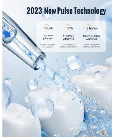 Mornwell Portable Water Flosser - IPX7 Waterproof, 3 Modes, 4 Jet Tips, USB Rechargeable - FDA Approved Dental Oral Irrigator for Deep Cleaning and Teeth Whitening - Travel Friendly - Buy Online on GoSupps.com