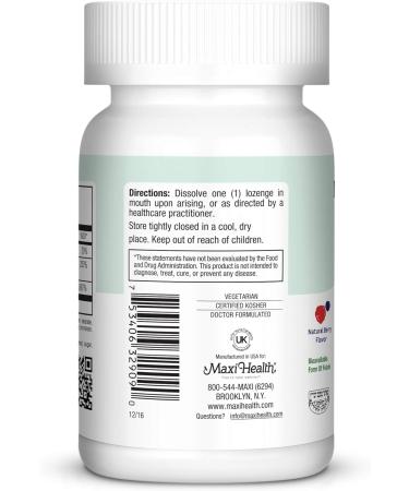Maxi Health Methyl Folate Lozenges: Memory, Cardiovascular, Hormone & Immune Support - 90 Berry Flavored Tablets - Buy Online on GoSupps.com
