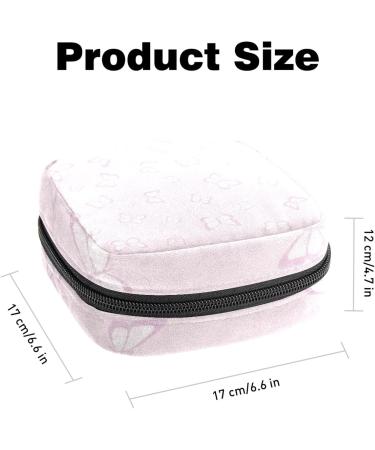 Pink Butterfly Print Sanitary Napkin Storage Bag - Portable Menstrual Cup Pouch - Buy Online on GoSupps.com
