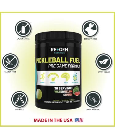 Re+Gen Nutrition Pickleball Fuel | Electrolyte Powder Supplement for Hydration & Energy | Watermelon Gummy Flavor - 30 Servings - Buy Online on GoSupps.com