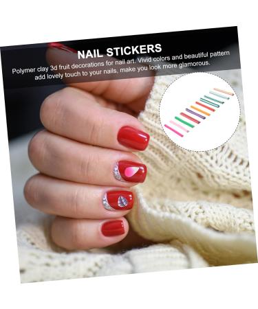 Housoutil 50pcs Nail Art Manicure Canes Sticks Rod Diy Nail Art 3d Nail Sticker Canes Sticks Materiales Para U as Nail Stickers Claycanes Nail Art Stickers Nail Jewelry Fruit Accessories medium As Shown - Buy Online on GoSupps.com