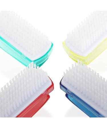 com-four 4X Nail Brush Set Hand Washing & Cleaning Brush with Handle Color Mix (4 Pieces) - International Shipping Available - Buy Online on GoSupps.com