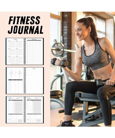 Fitness Journal for Women & Men - Workout Log Book, Gym Accessories - Blue - Buy Online on GoSupps.com