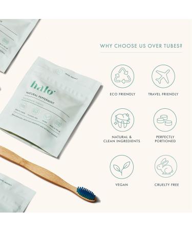 Halo 100 Chewable Toothpaste Tablets - Fluoride Free Hydroxyapatite Eco-Friendly Natural Peppermint - Remineralizing Whitens Reduces Plaque & Sensitivity - Buy Online on GoSupps.com