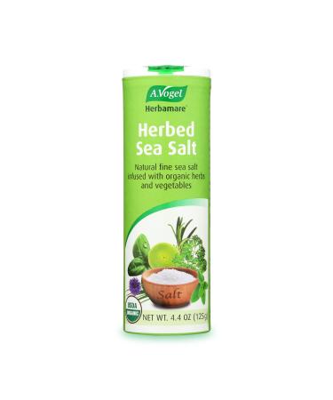 A.Vogel Herbamare Herbed Sea Salt - Natural Fine Sea Salt Infused with 12 Herbs & Vegetables - Free of Artificial Flavors & Preservatives - Non-GMO, Keto, Paleo-Friendly, USDA Organic - 4.4oz