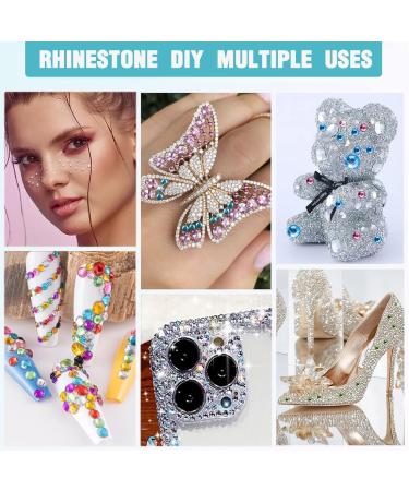 Clyhon 2500PCS Crystal AB Rhinestones Flat Back Gems with Tweezers - Nail Art Tools for Nails, Clothes, Face Craft - Buy Online on GoSupps.com