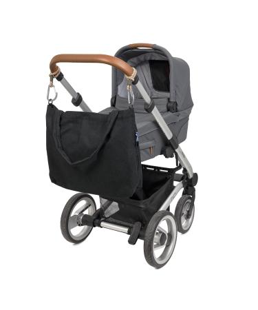 L SSIG Baby Changing Bag Shopper with Stroller Attachment - Stylish Black Cord - Perfect for Travel & Baby Essentials - Buy Online on GoSupps.com