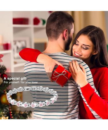 Jeroot Women's Magnetic Arm Band - Ultrastark Titanstahl Bracelet with Distance Tool - Stylish Pink Gift - Buy Online on GoSupps.com