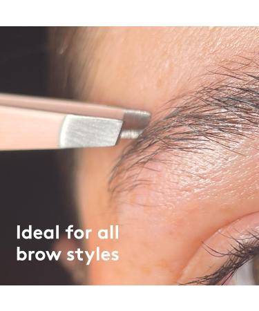 Mylee Professional Slant Tip Tweezer - Precision Stainless Steel Tweezer for Facial Hair Removal, Eyebrow Shaping, Splinter & Ingrown Hair Removal - Buy Online on GoSupps.com