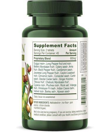 Banyan Botanicals Yogaraj Guggulu | Organic Ayurvedic Joint Support Supplement | Non-GMO Vegan 90 Tablets - Buy Online on GoSupps.com