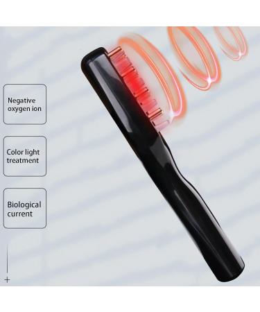 Ruiqas Micro- Current Vibration Scalp Massager Comb with Red Blue Light 1-9 Massage Levels - Buy Online on GoSupps.com