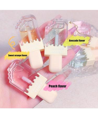 AZLESLOG 3Pcs Ice Cream Lip Gloss Set - Fruit Pearlescent Plumping Lip Tint, Transparent Toot Lip Balm, Crystal Jelly Long Lasting Moisturizing Lip Oil - Hydrating Lip Gloss Trio - Buy Online on GoSupps.com