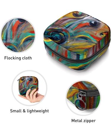 GIAPB Period Bag | Sanitary Napkin Storage & Travel Makeup Pouch | Abstract Art Graffiti Color35 - Buy Online on GoSupps.com
