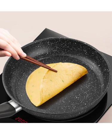 Gugxiom Maifan Stone Frying Pan Non Stick Universal Cooktop Compatible Excellent Steak Pan Solid & Reliable Efficient Kitchen Cook Companion 20cm Diameter 600g Weight - Buy Online on GoSupps.com