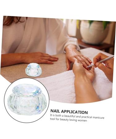 BESTonZON 1pc Nail Art Crystal Cup Mini Dappen Dish Nail Art Dappen Dish Nail Acrylic Liquid Holder Acrylic Nail Powder Clear Acrylic Powder Manicure Care With Cover Hand Model Crystal Glass 6x6cm Assorted Color - Buy Online on GoSupps.com