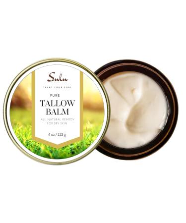 SULU ORGANICS Natural Whipped Tallow Balm - Grassfed Beef Tallow Moisturizer for Face & Body (Vanilla 4 oz) - International Shipping Available - Buy Online on GoSupps.com