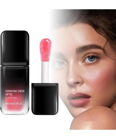 Color Changing Lip Oil Moisturizing Lip Balm Shiny Long Lasting Lip Color 5ml with Nourishing Restorative Properties for Date Party 2 - Buy Online on GoSupps.com