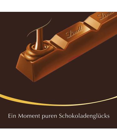 Lindt Lindor Zartbitter Chocolate Sticks - 4 x 25g | Rich 60% Cocoa Melting Filling | Perfect Praline Gift for Chocolate Lovers - Buy Online on GoSupps.com