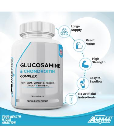 High Strength Glucosamine & Chondroitin Complex with MSM, Rosehip, Ginger & Turmeric - Buy Online on GoSupps.com