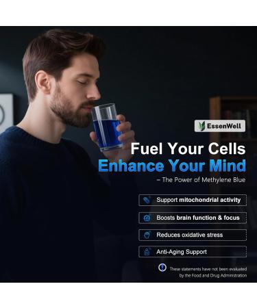 Methylene Blue Pharmaceutical Grade1.7 oz 1% USP Grade Solution Blend Vitamin 1 Count (Pack of 120) - Buy Online on GoSupps.com