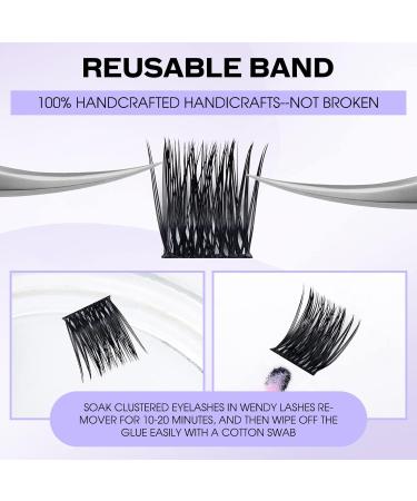 Cluster Eyelash Extensions - D Curl Mixed Individual Lashes 0.07mm 12-16mm | Soft Fluffy DIY Lash Extensions - Wendy Lash Clusters - Buy Online on GoSupps.com