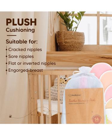 Reusable Nursing Pads for Breastfeeding  14-Pack - 4-Layers Organic Bamboo Nursing Pads - Breastfeeding Pads - Washable Breast Pads - Natural Bamboo Maternity Pads  Nipplecovers Pastel Touch Large 4.8" - Buy Online on GoSupps.com