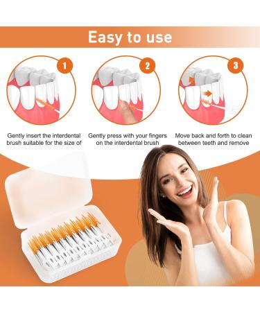 Dual-Use Interdental Brushes - 240 Pack | Silicone Tooth Floss Picks for Braces and Oral Cleaning - Buy Online on GoSupps.com