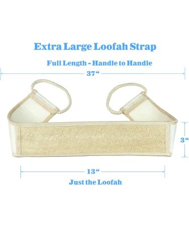 Natural Loofah Exfoliating Back Scrubber | Effective Back Acne Exfoliator Brush | SeaSationals Spa Shower Essential - Buy Online on GoSupps.com