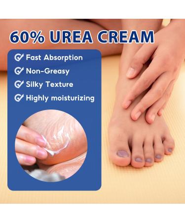 Urea Foot Cream 60% Urea Cream Cracked Heel Repair Cream Foot Cream for Cracked Heels and Dry Skin Callus Remover for Dry and Hard Skin Heel Balm for Hand Foot Body - Buy Online on GoSupps.com