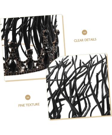 HONMEET Baroque Crown Headband Women Black Hair Crown Halloween Headdress Halloween Headband Fairy Headpiece Fancy Dress Headband Halloween Headpiece Halloween Branch Headdress - Buy Online on GoSupps.com