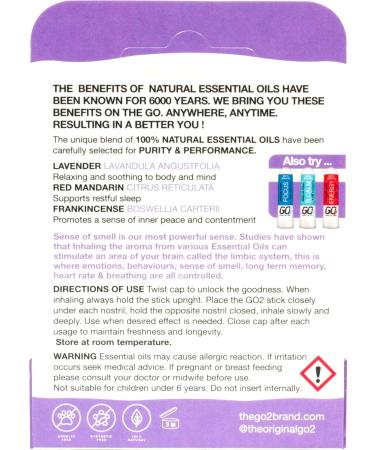 GO2 Inhaler Sleep Stick - Natural, Synthetic-Free & Cruelty-Free Essential Oils (1ml) - Buy Online on GoSupps.com