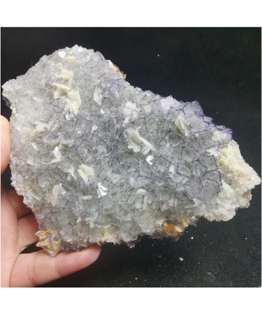 Natural Crystal Rough 403.9gNatural Rare Purple Fluorite and Fluorite Aluminum Gypsum associated Specimen Stone - Buy Online on GoSupps.com