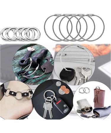 10-Piece Fishing Safety Wire Set | Elastic Lanyard with Carabiner & Keychain | Boating Ropes with Spring Buckle | Durable Steel Wire Ring - Buy Online on GoSupps.com