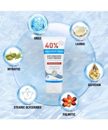 Urea Cream 40% - Maximum Strength 3 Oz Foot & Hand Lotion for Dry Cracked Skin - Fast International Shipping - Buy Online on GoSupps.com