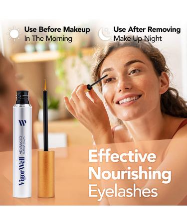 VigorWell Eyelash Growth Serum - Longer Thicker Lashes & Brows, Irritation-Free Formula (5mL) - Buy Online on GoSupps.com