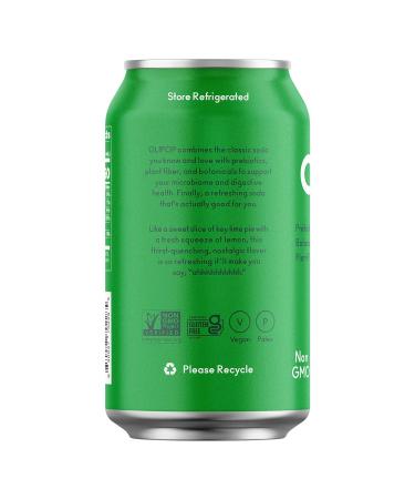 OLIPOP Lemon Lime Sparkling Tonic | Prebiotic Soft Drink with 9g Plant Fiber | Botanical-Rich & Low-Calorie | 4g Sugar per Can | Caffeine-Free & Vegan | Non-GMO | 12oz 12-Pack - Buy Online on GoSupps.com