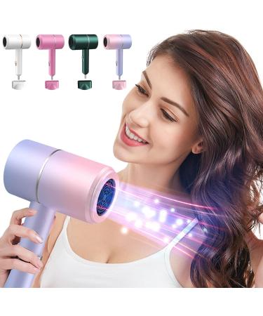 Ionic Hair Dryer - Blue Light Hair Care Gradient Hair Dryer Electric Hair Dryer Household Constant Temperature Cold and Hot Silent Hair Dryer - Fashion Lightweight Portable Travel Hairdryer - Buy Online on GoSupps.com