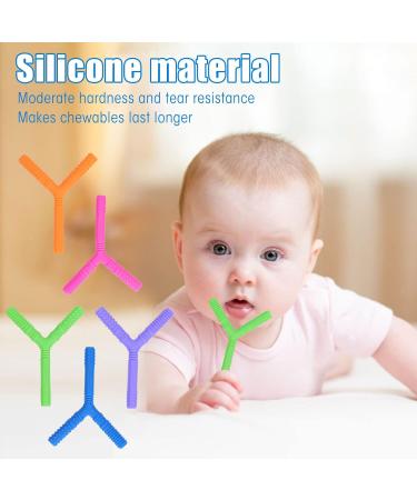 5PCS Hollow Teeth Grinding Soft Silicone Baby Teething Sticks - Teething Toys for Infant Toddlers (Style 4) - Buy Online on GoSupps.com